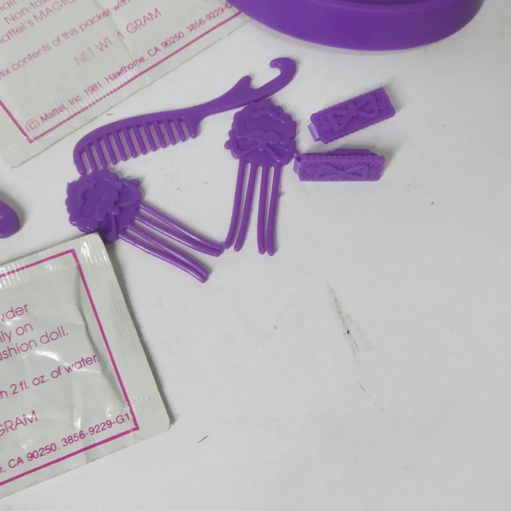 Magic Curl Barbie Accessories Vintage 1981 Brushes Clips Magic Mist